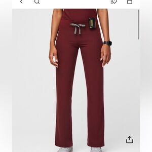 Figs Livingston Scrub Pant in Burgundy